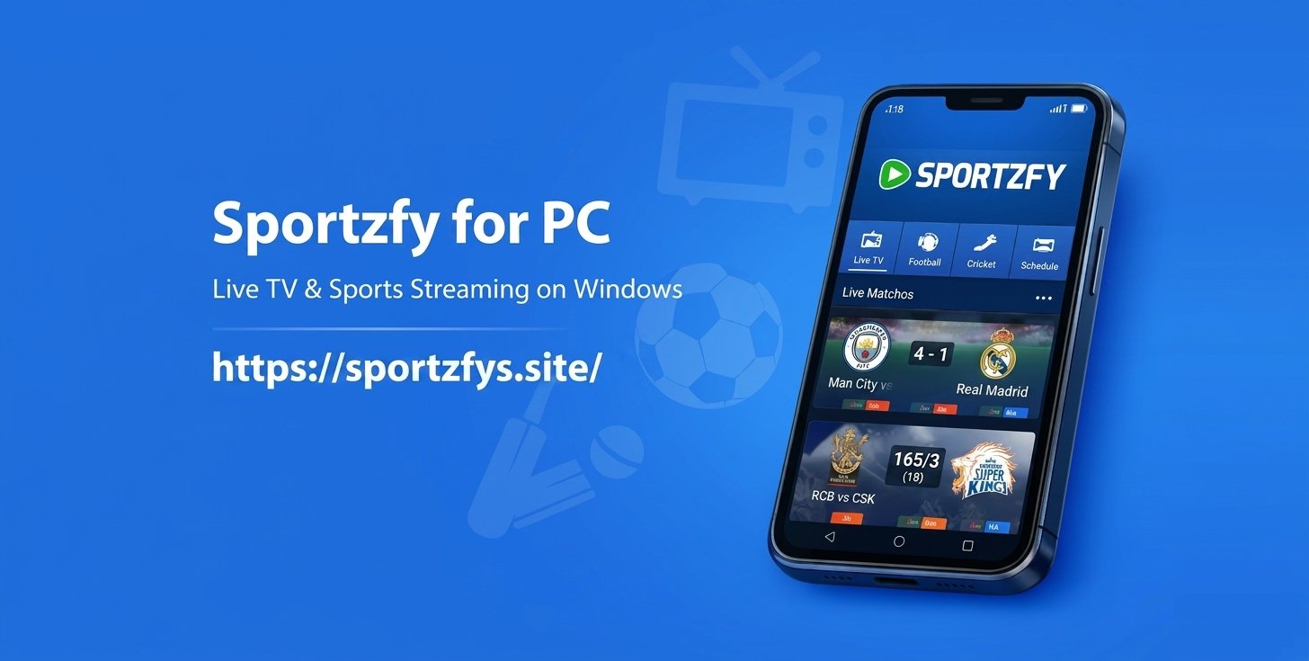 Sportzfy for PC – Live TV & Sports Streaming on Windows